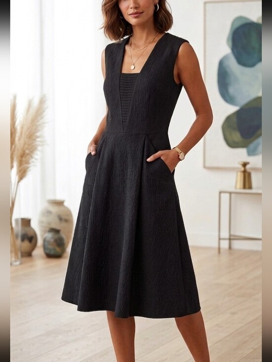 Elie Tahari Dresses & Skirts - Elie Tahari Black Classic Cocktail Dress Size 4 Ptp 18" W 14.5" L 39"
